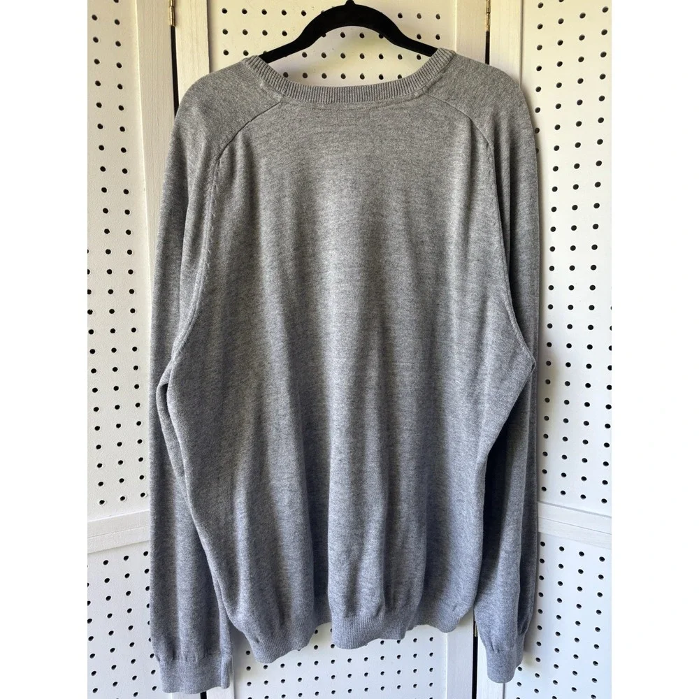 Van Heusen Flex Sweater Pull Over Gray Crewneck Men's Size XXL Cotton Blend